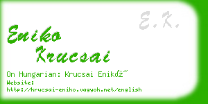 eniko krucsai business card